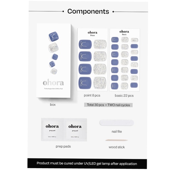 Ohora Semi Cured Gel Pedi Strips P Lavo Dress - Picture 3 of 6